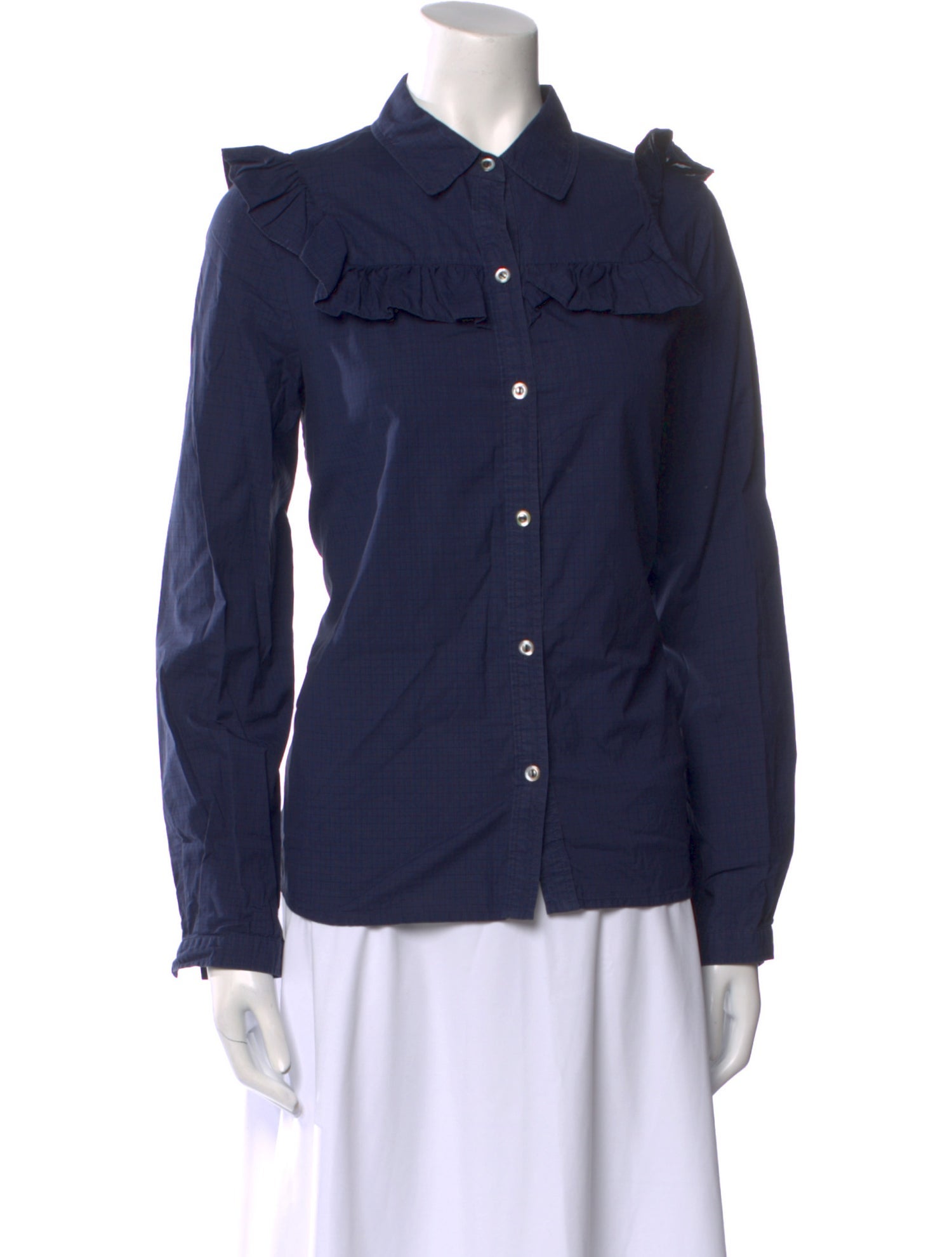 A.P.C. Long Sleeve Button-Up Top