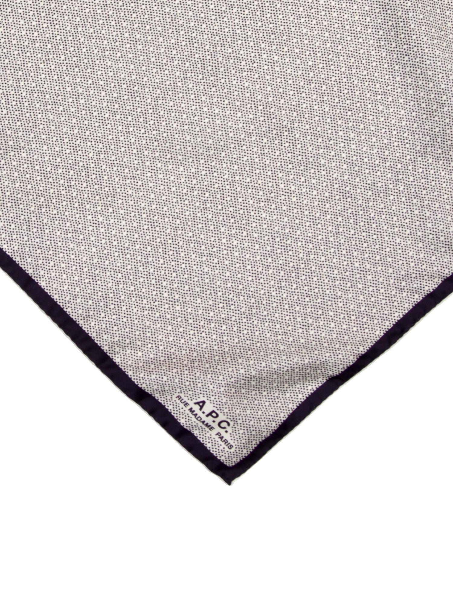 A.P.C. Silk Polka Dot Print Scarf