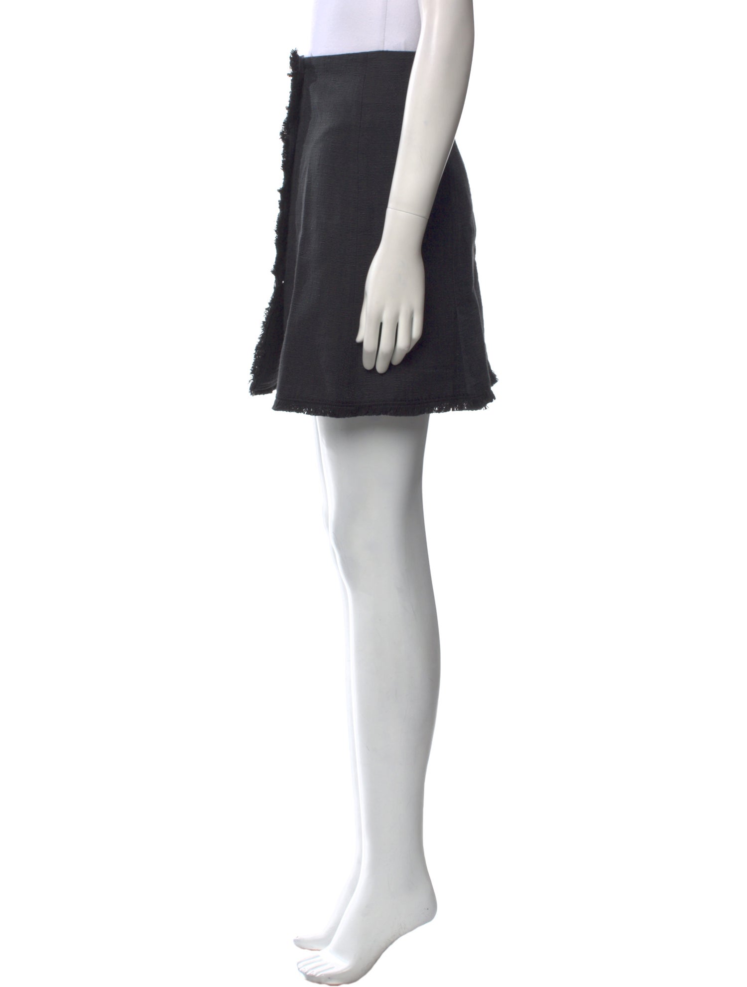 A.P.C. Fringe Trim Accent Mini Skirt