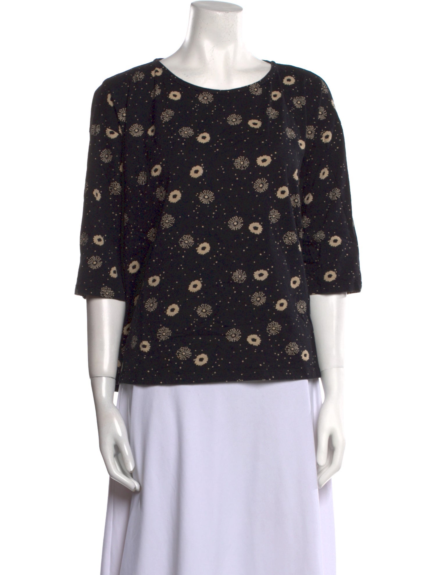 A.P.C. Printed Bateau Neckline Blouse