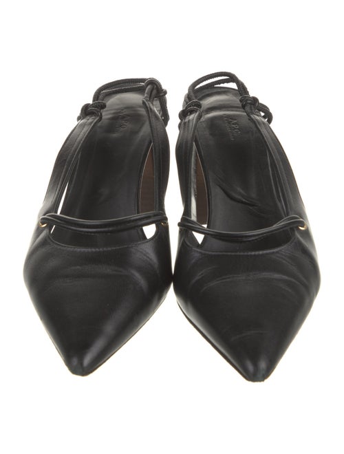 A.P.C. Leather Slingback Pumps