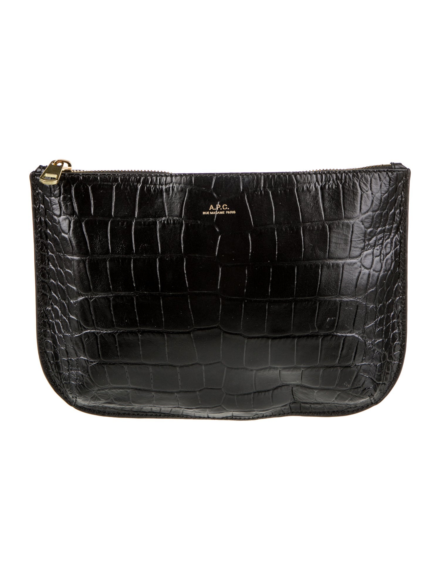 A.P.C. Embossed Leather Clutch