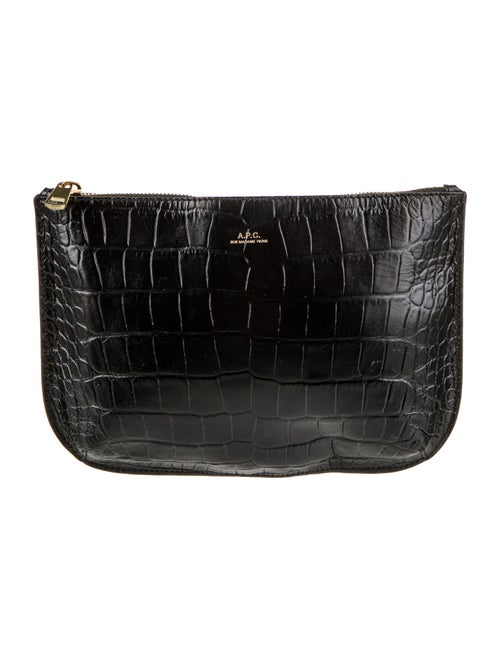 A.P.C. Embossed Leather Clutch