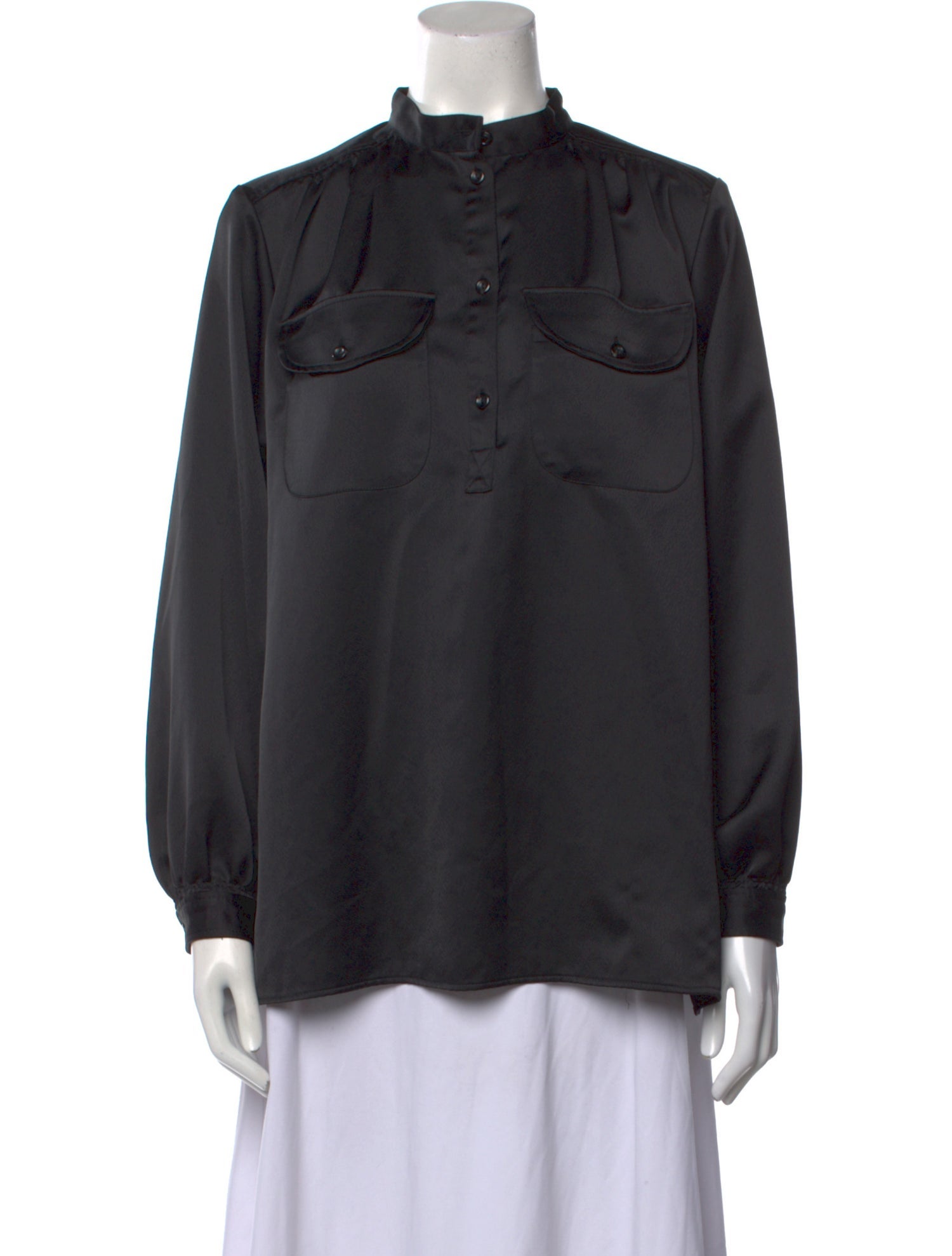 A.P.C. Mock Neck Long Sleeve Blouse