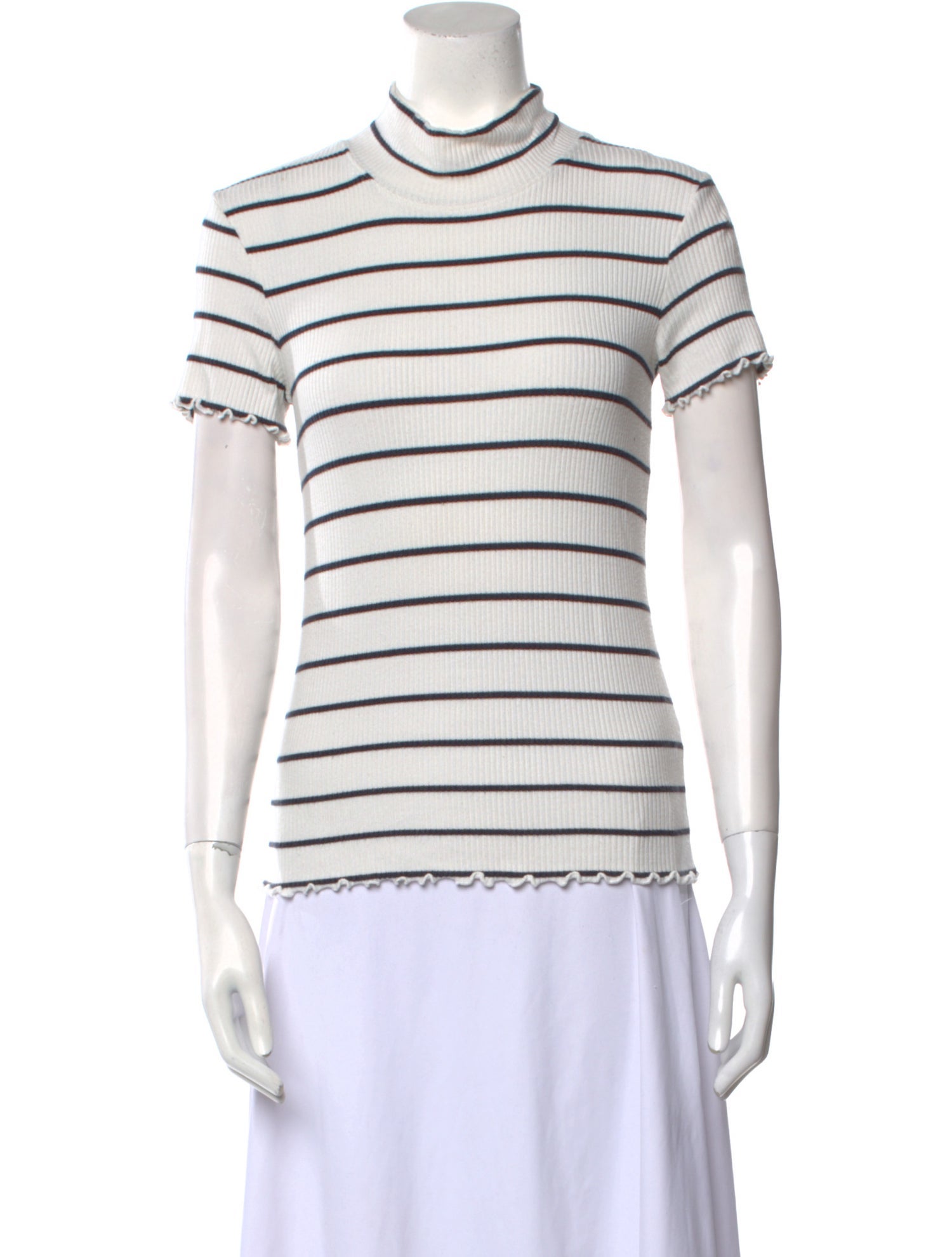 A.P.C. Striped Turtleneck Top