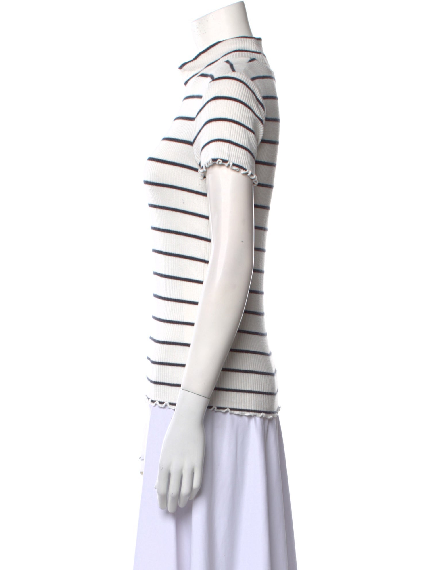 A.P.C. Striped Turtleneck Top