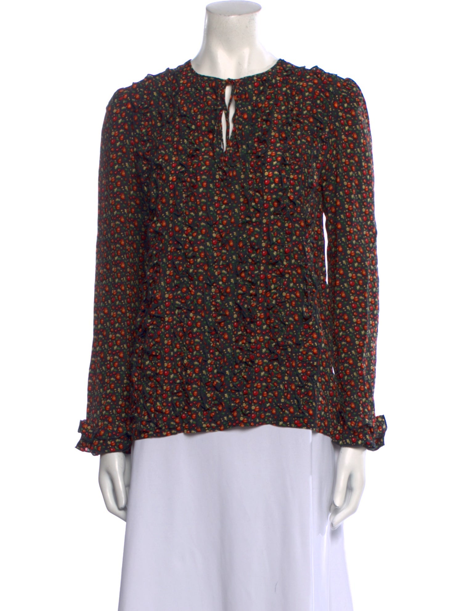 A.P.C. Silk Floral Print Blouse