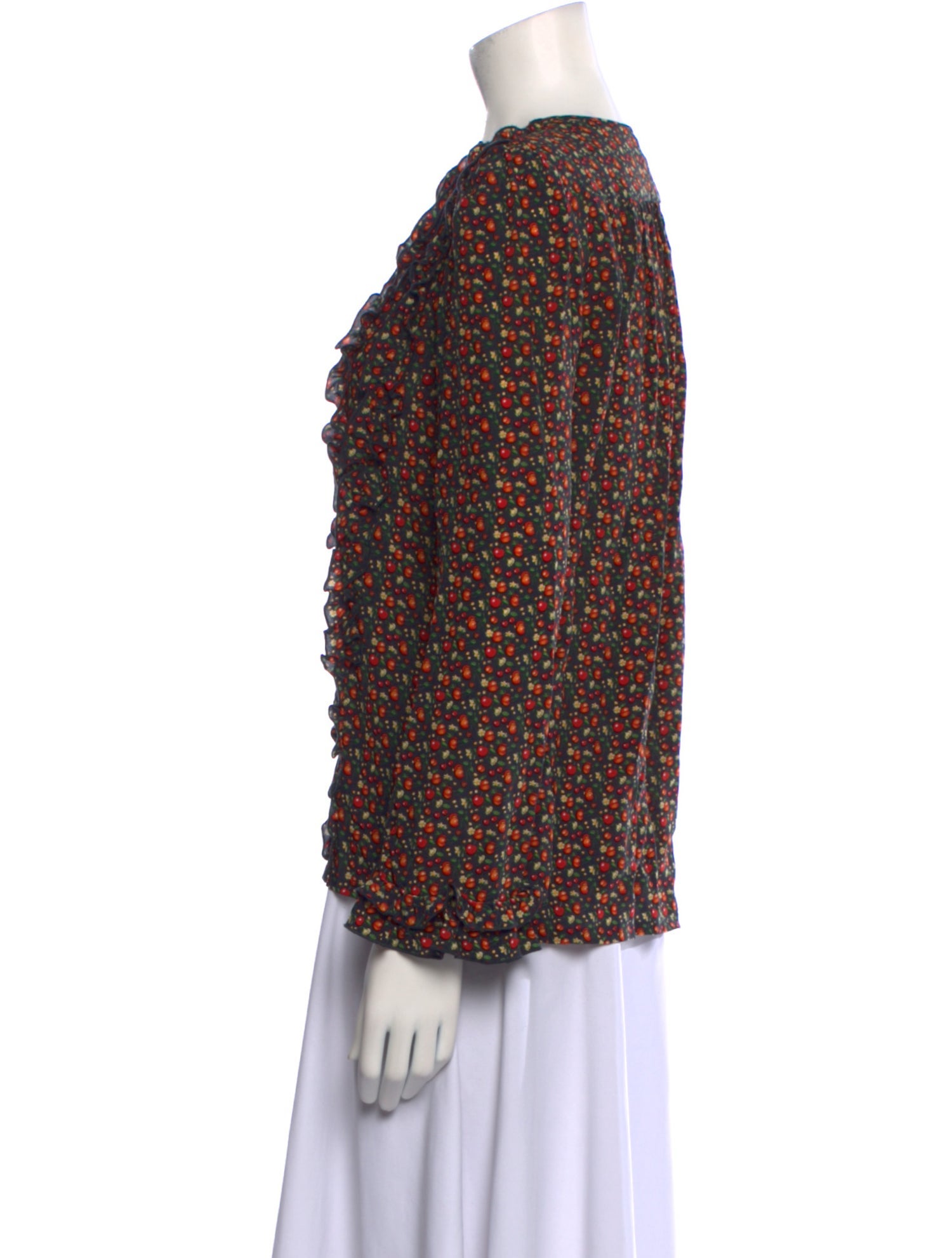 A.P.C. Silk Floral Print Blouse