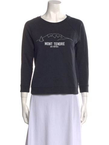 A.p.c. Tops Graphic Print Crew Neck Sweatshirt S