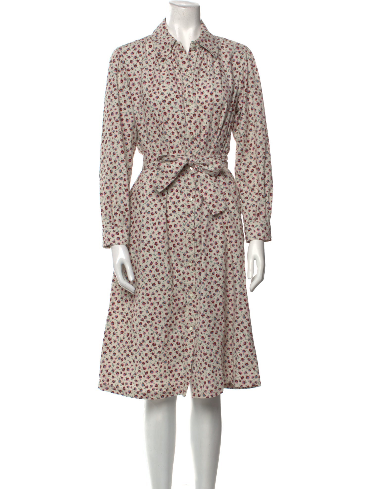 A.P.C. Floral Print Midi Length Dress