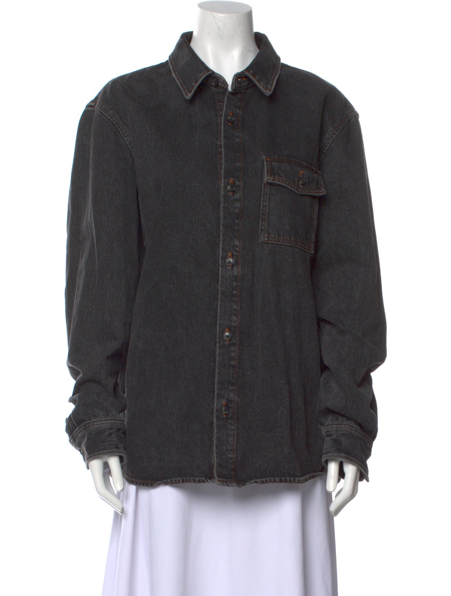 A.P.C. Long Sleeve Button-Up Top