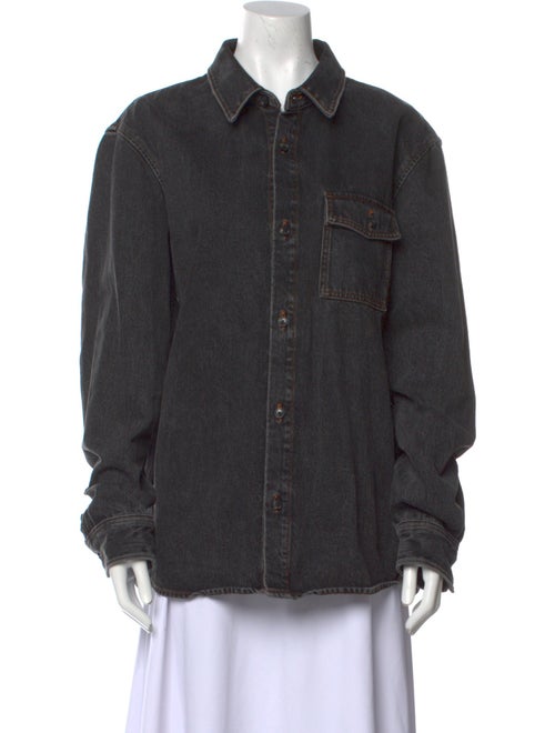 A.P.C. Long Sleeve Button-Up Top