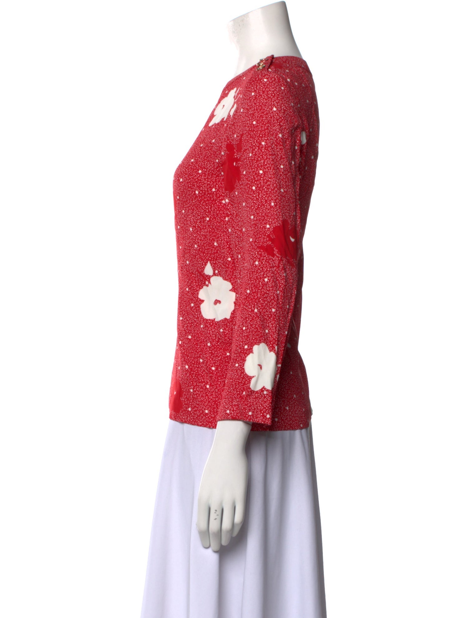 A.P.C. Floral Print Crew Neck Top