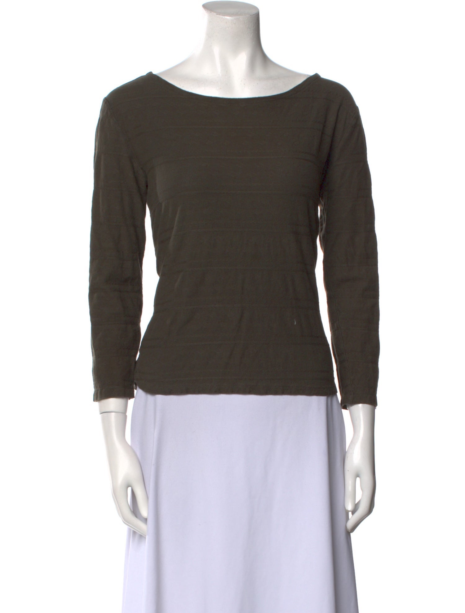 A.P.C. Bateau Neckline Three-Quarter Sleeve Top