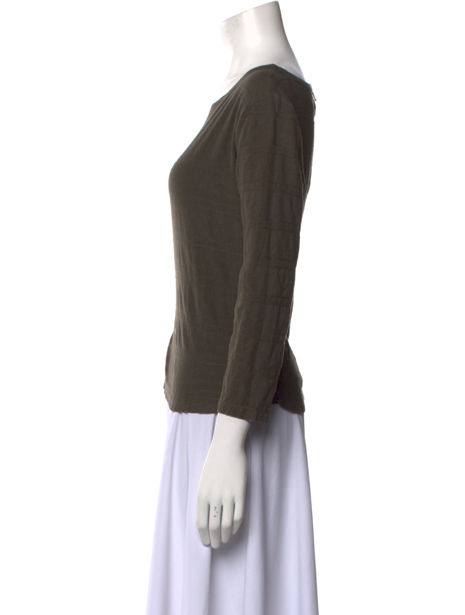 A.P.C. Bateau Neckline Three-Quarter Sleeve Top