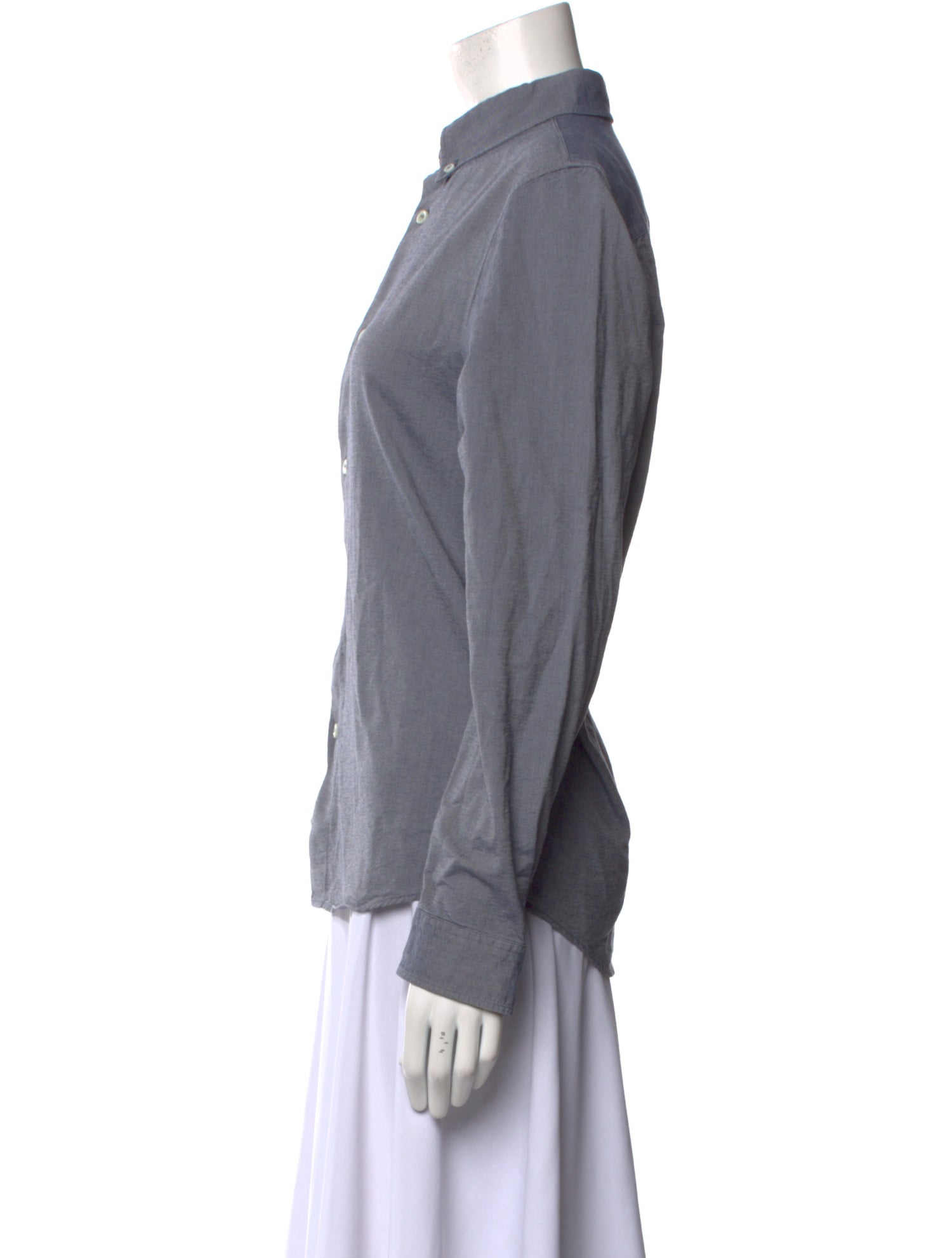 A.P.C. Long Sleeve Button-Up Top