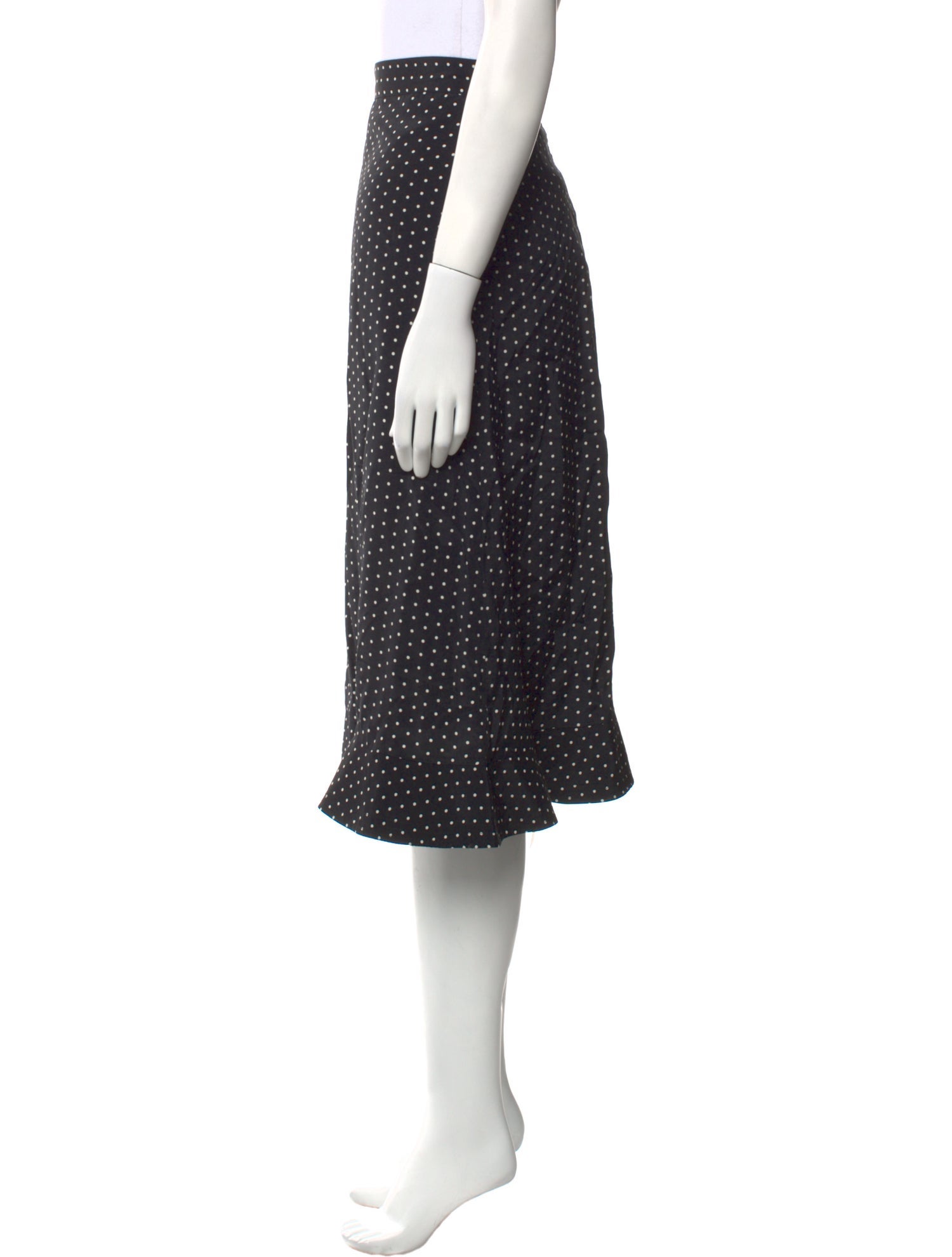 A.P.C. Satin Knee-Length Skirt w/ Tags