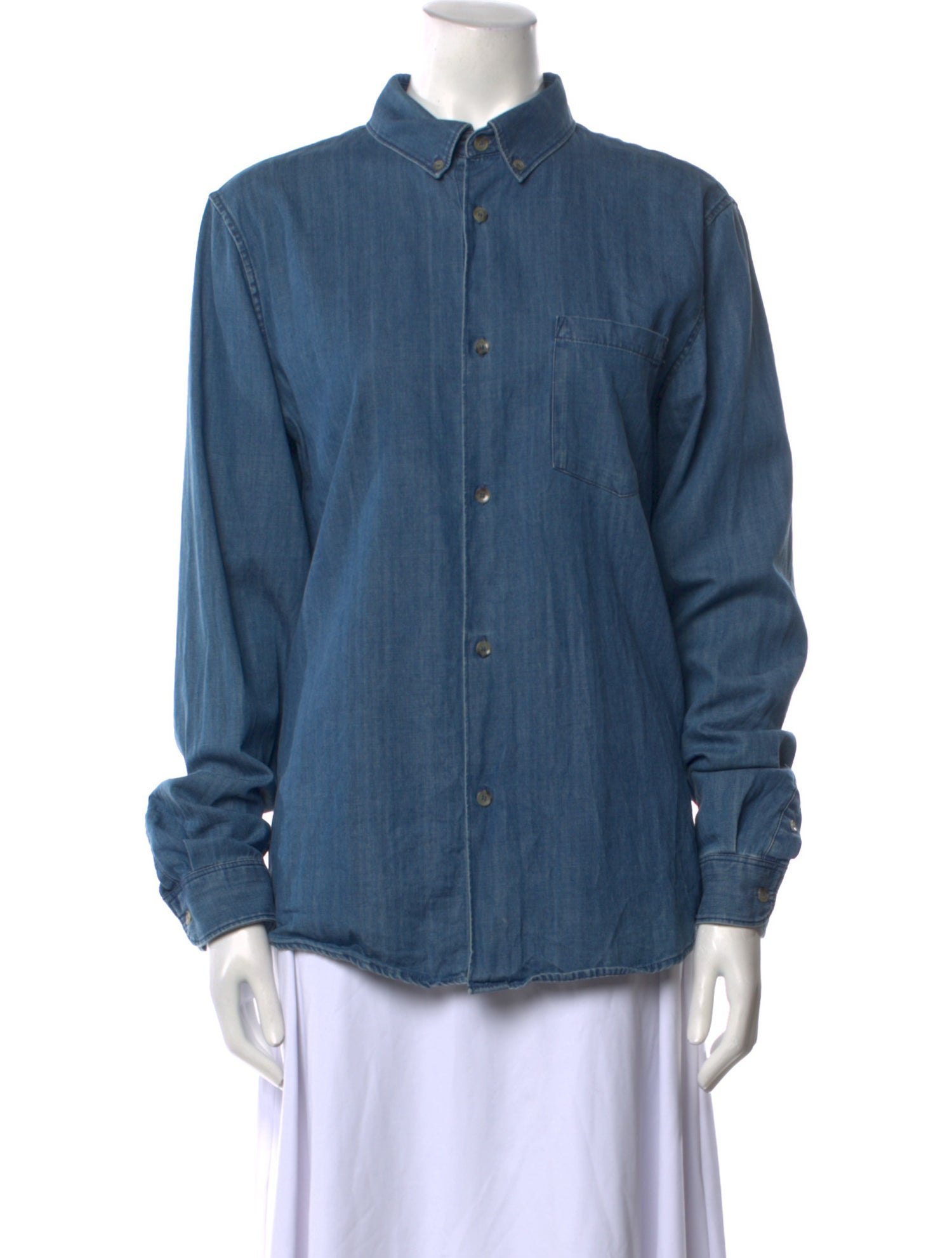 A.P.C. Long Sleeve Button-Up Top