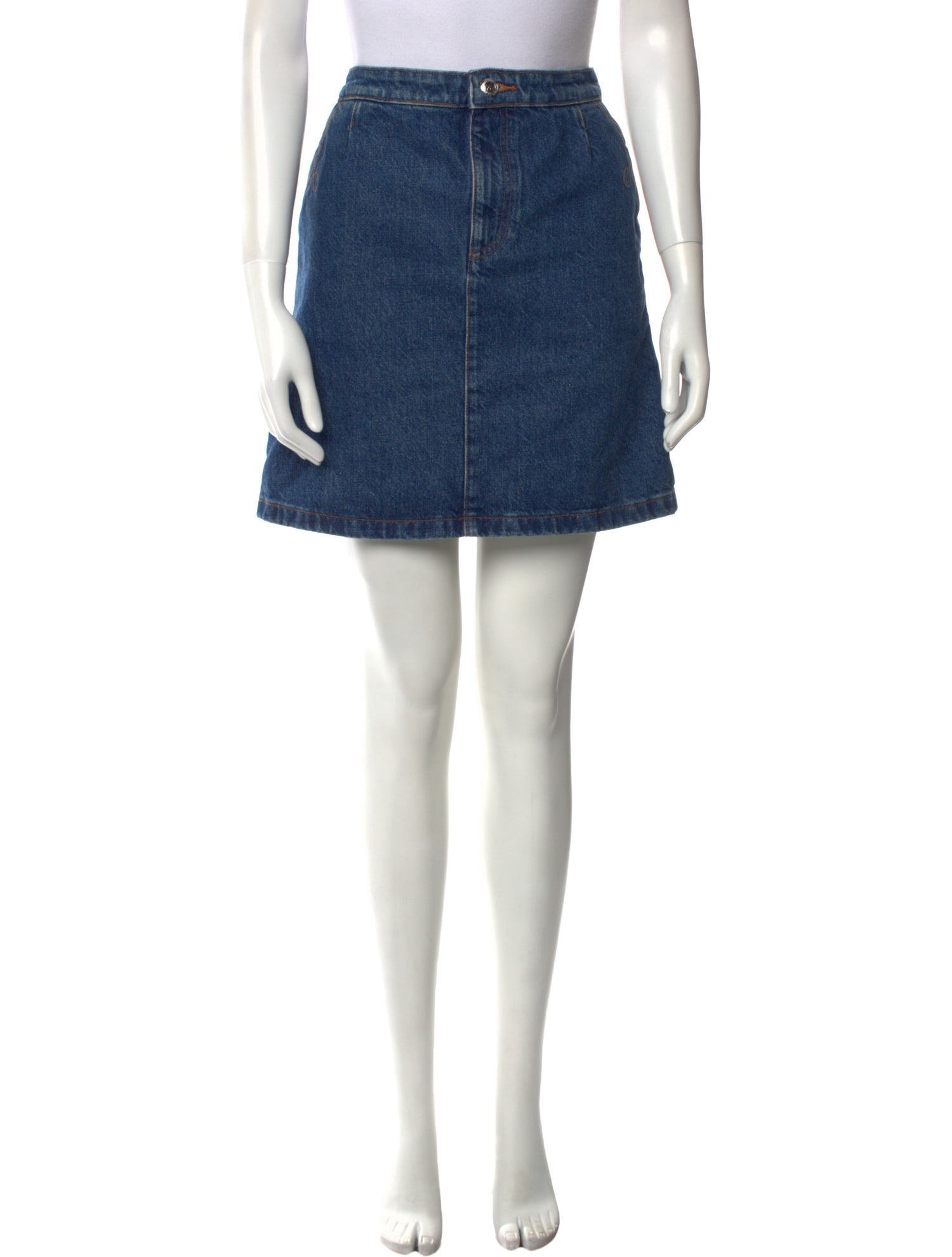 A.P.C. Whipstitch Trim Mini Skirt