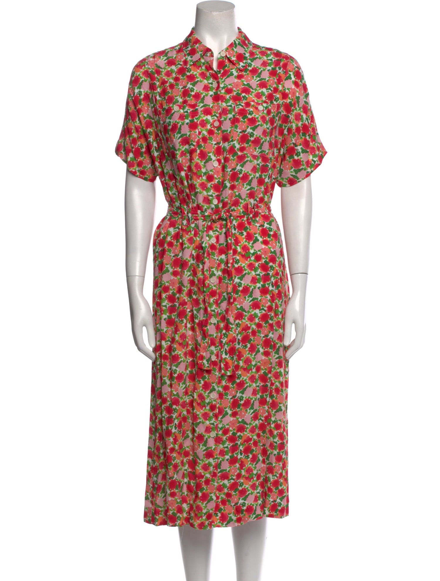 A.P.C. Floral Print Midi Length Dress