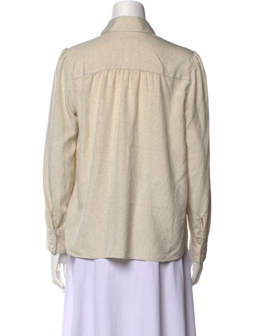 A.P.C. Silk Long Sleeve Button-Up Top
