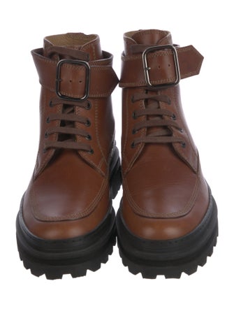 A.P.C. Leather Combat Boots