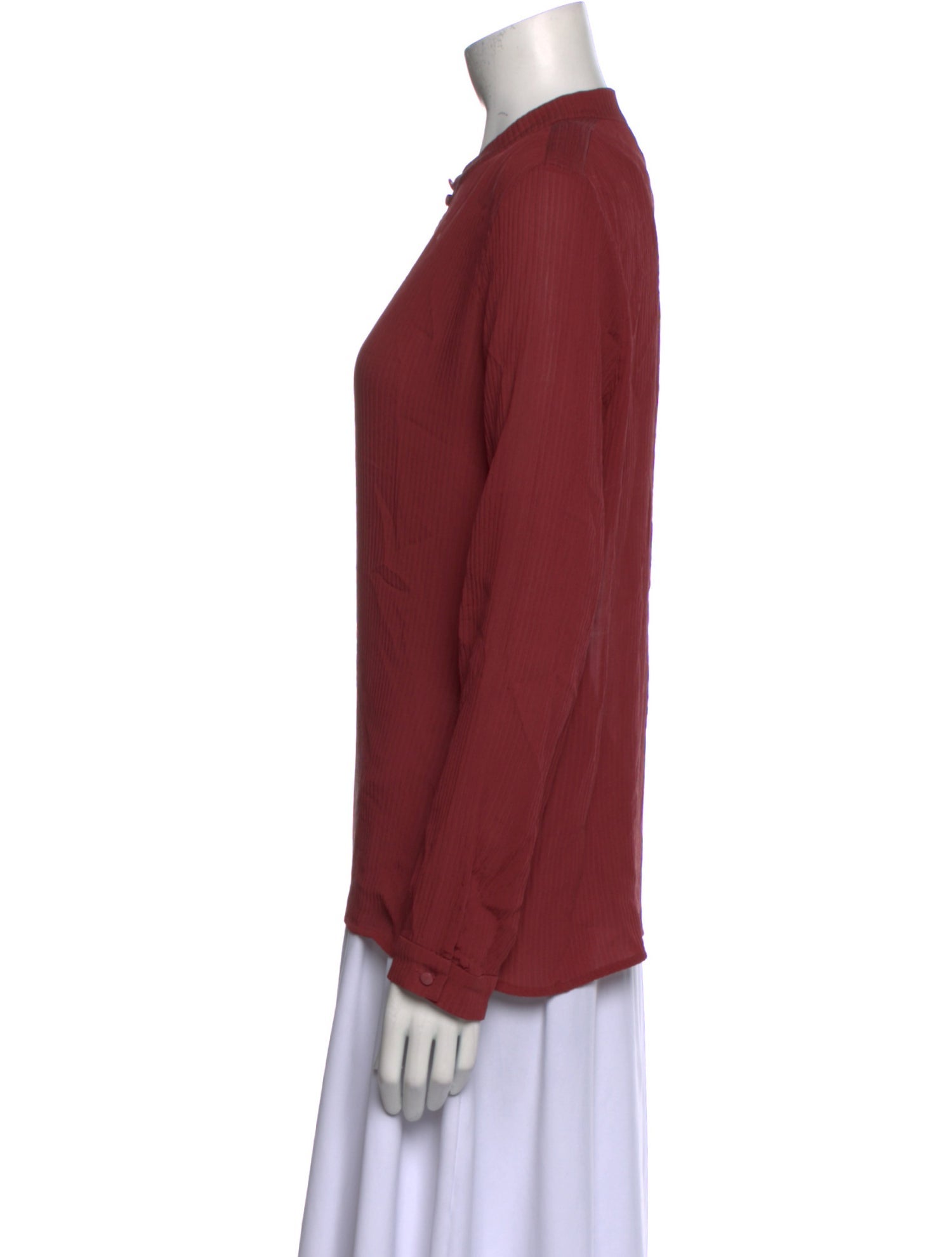 A.P.C. Silk Crew Neck Blouse