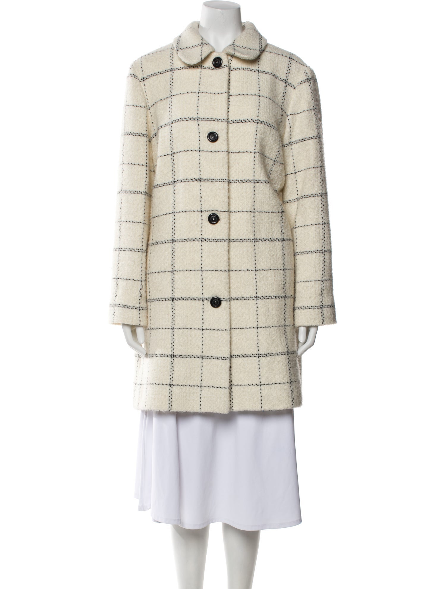A.P.C. Wool Plaid Print Coat