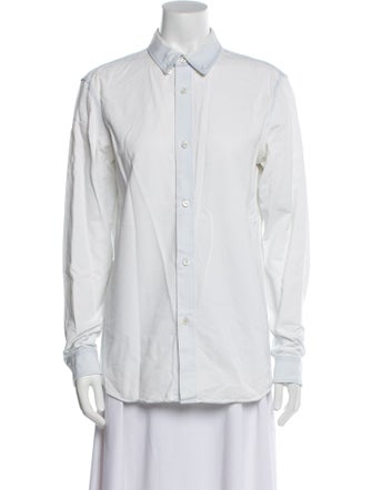 A.P.C. Long Sleeve Button-Up Top