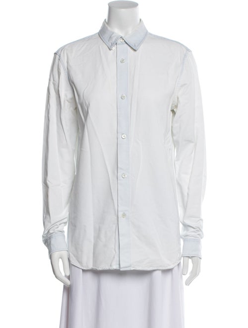 A.P.C. Long Sleeve Button-Up Top