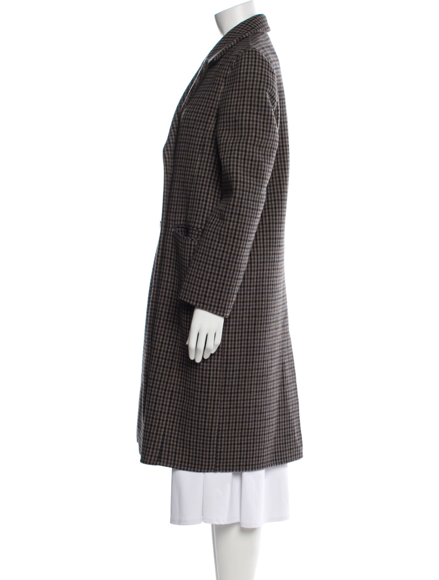 A.P.C. Wool Plaid Print Coat