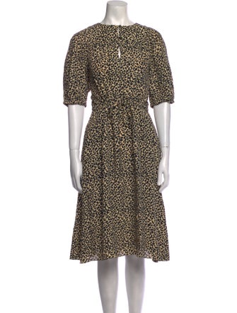 A.P.C. Animal Print Midi Length Dress