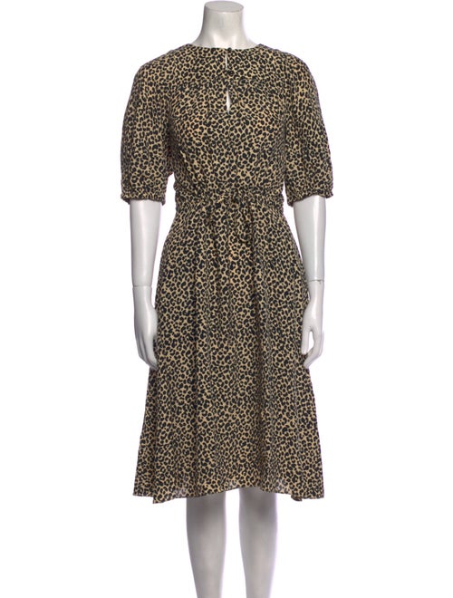 A.P.C. Animal Print Midi Length Dress