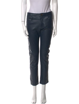 A.P.C. Leather Straight Leg Pants