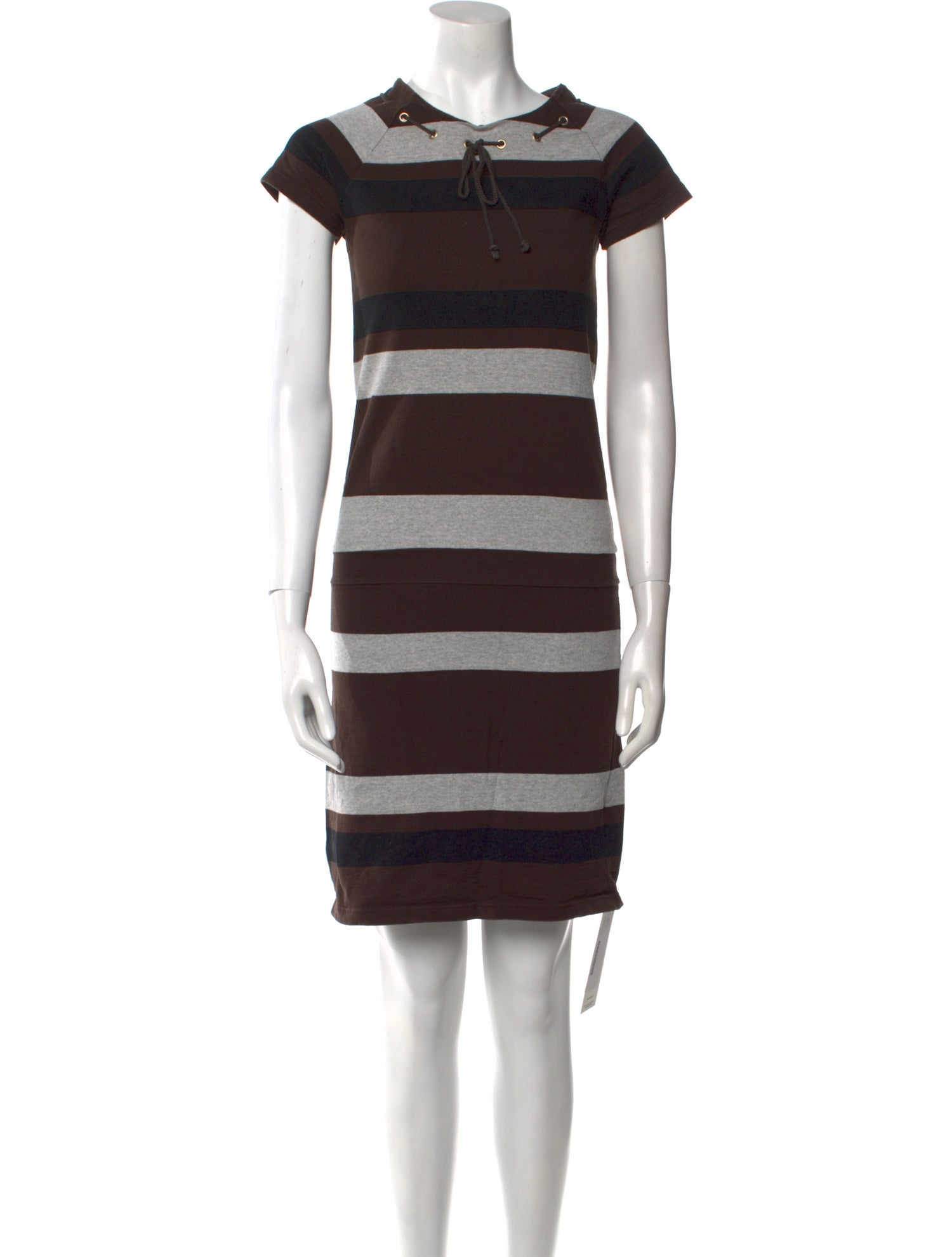 A.P.C. Striped Knee-Length Dress