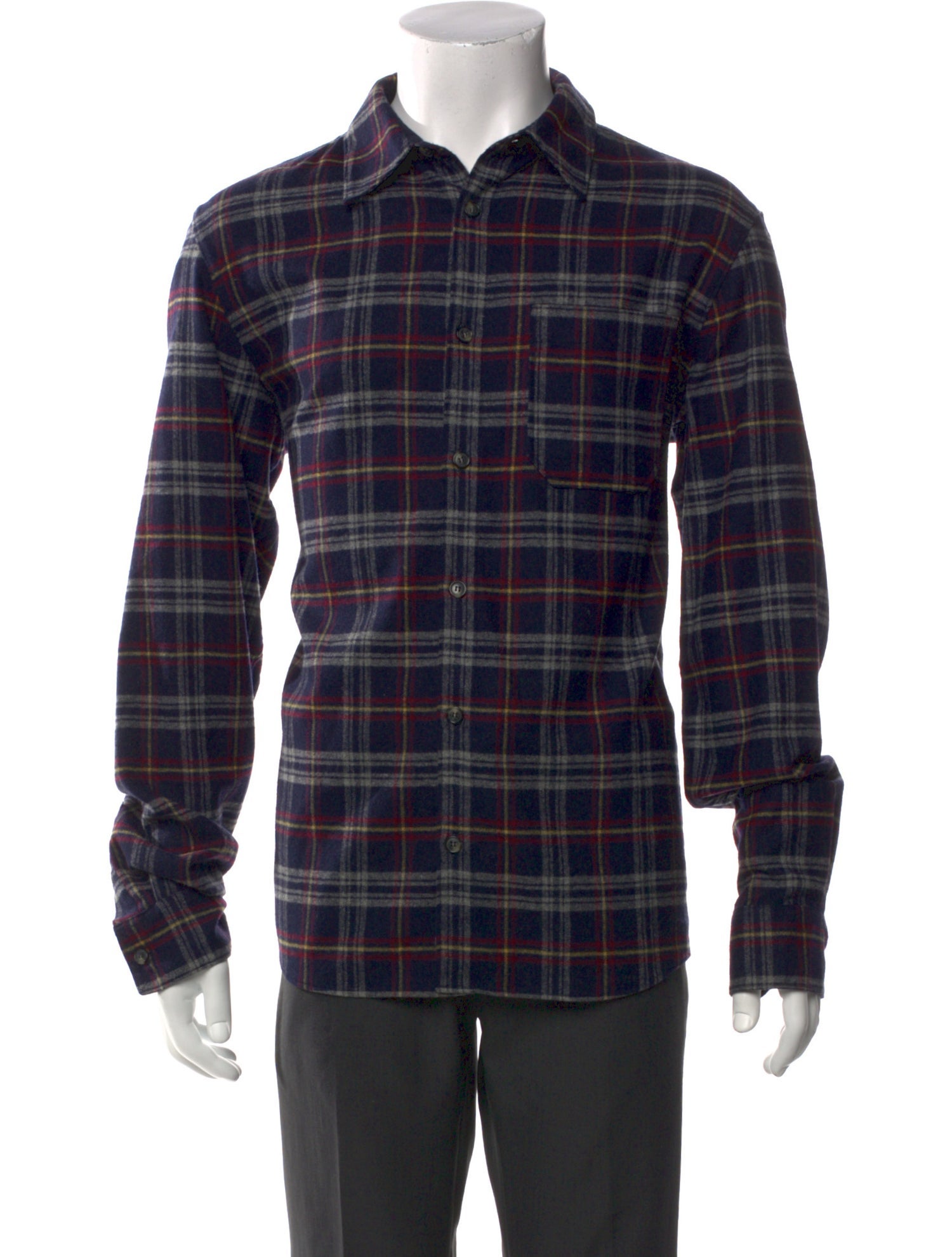 A.P.C. Wool Plaid Print Shirt