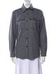 A.P.C. Wool Long Sleeve Button-Up Top