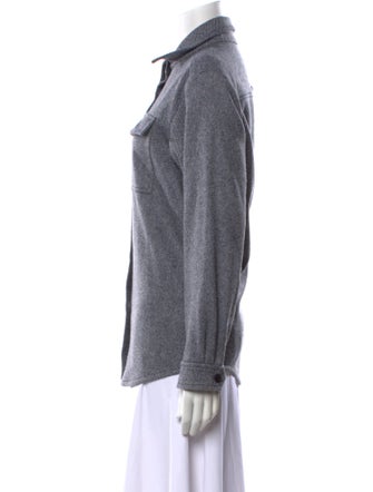 A.P.C. Wool Long Sleeve Button-Up Top