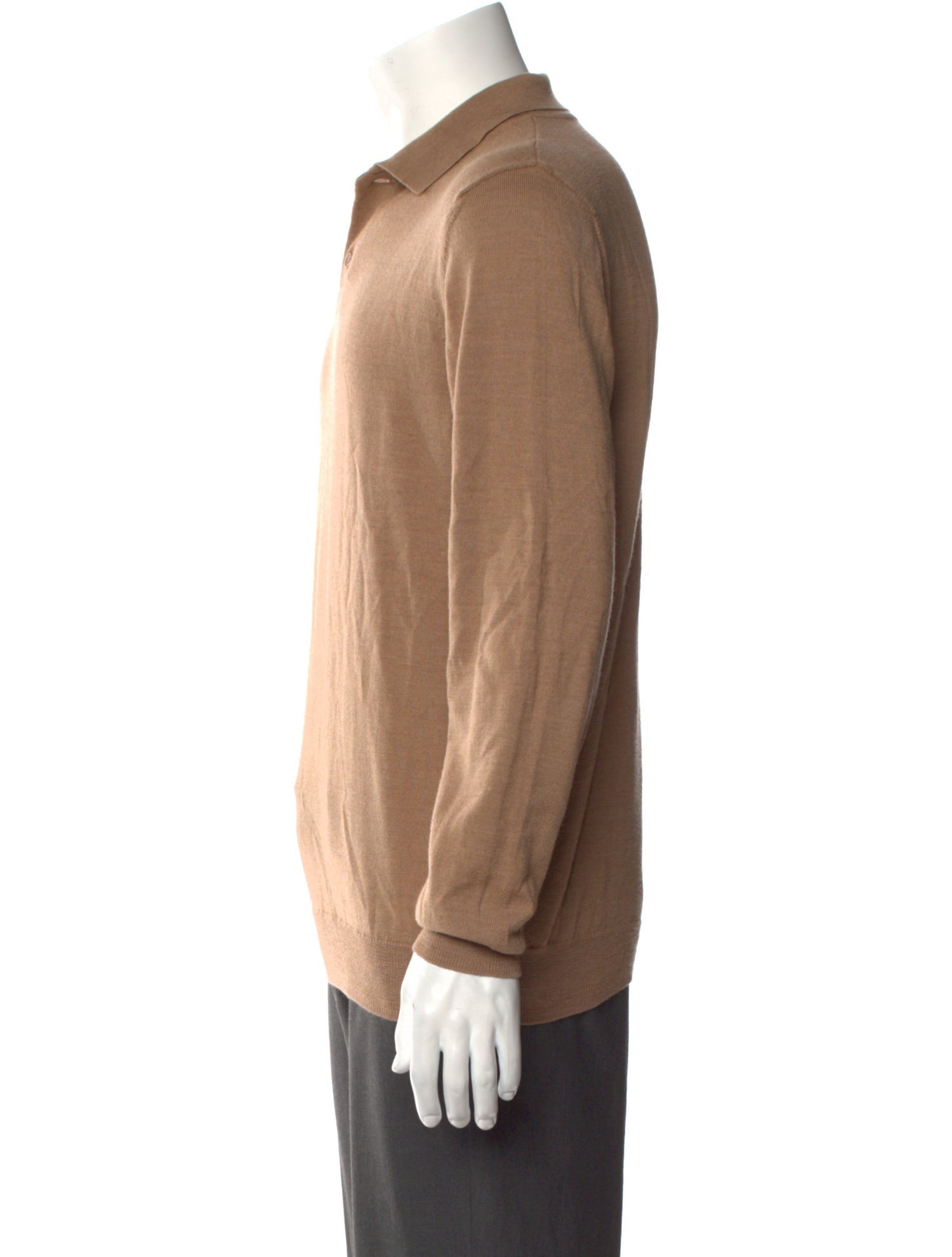 A.P.C. Virgin Wool Collar Polo Sweater