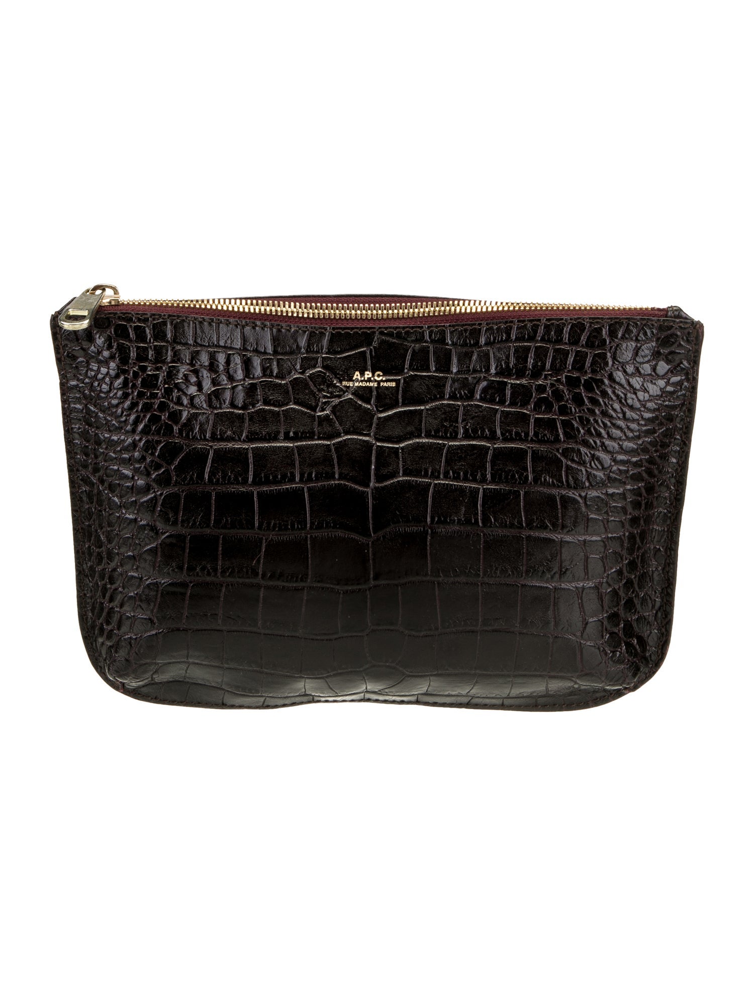 A.P.C. Embossed Leather Pouch