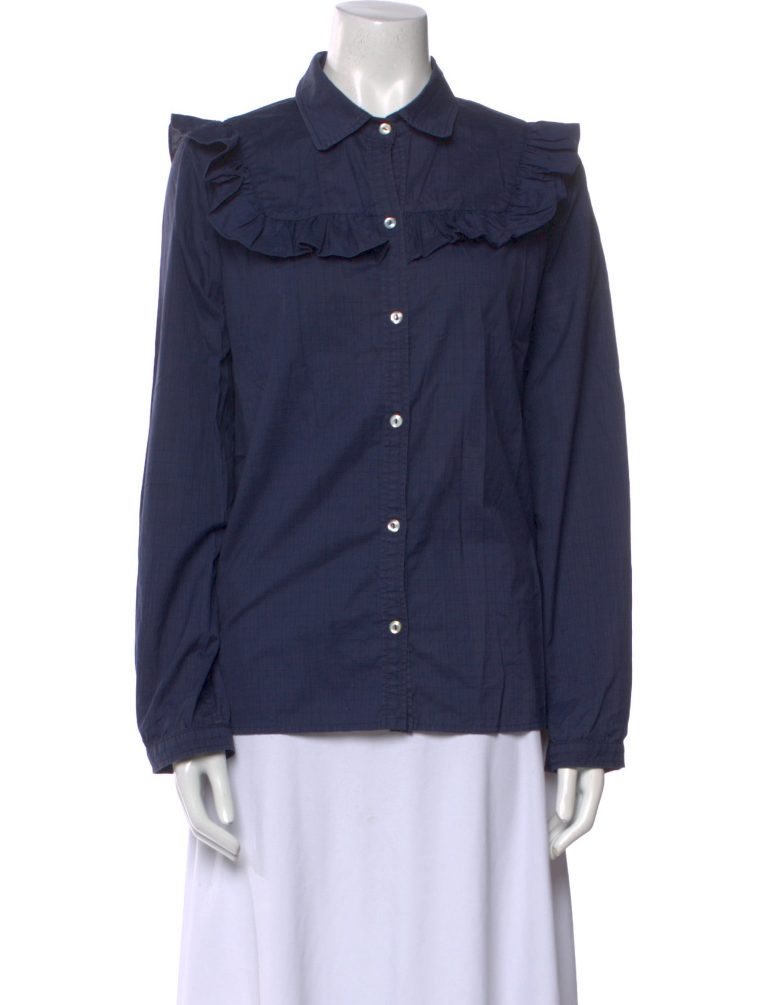 A.P.C. Long Sleeve Button-Up Top