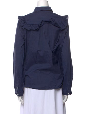 A.P.C. Long Sleeve Button-Up Top