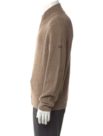 A.P.C. Wool Mock Neck Polo Sweater