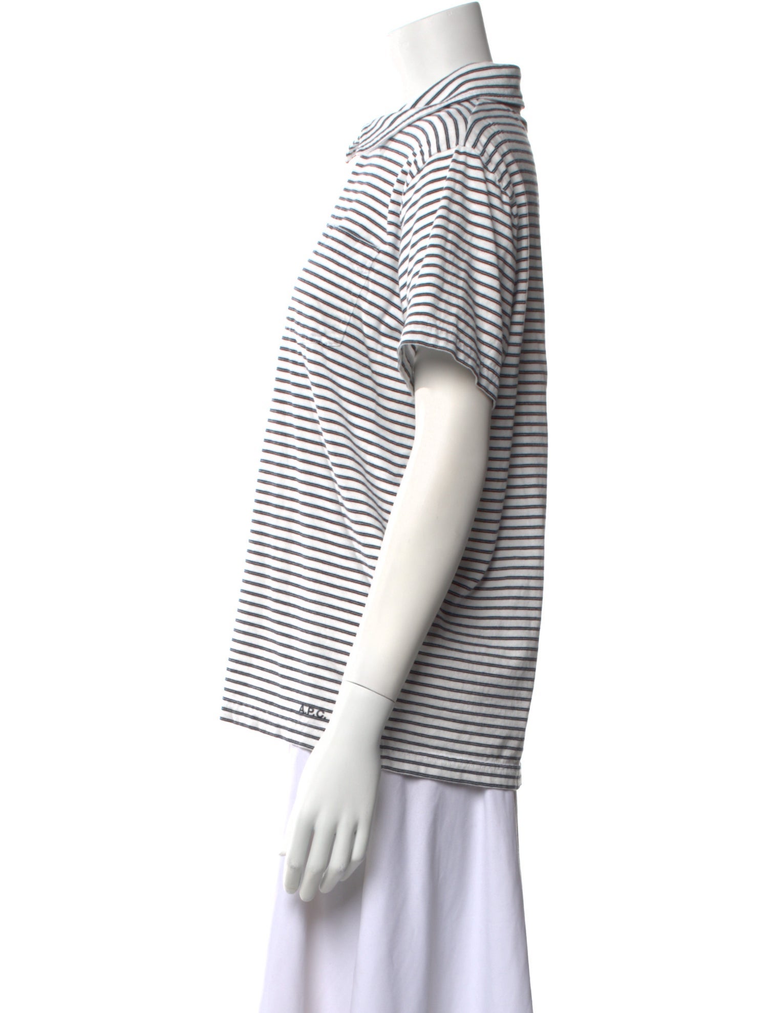 A.P.C. Striped Short Sleeve Polo
