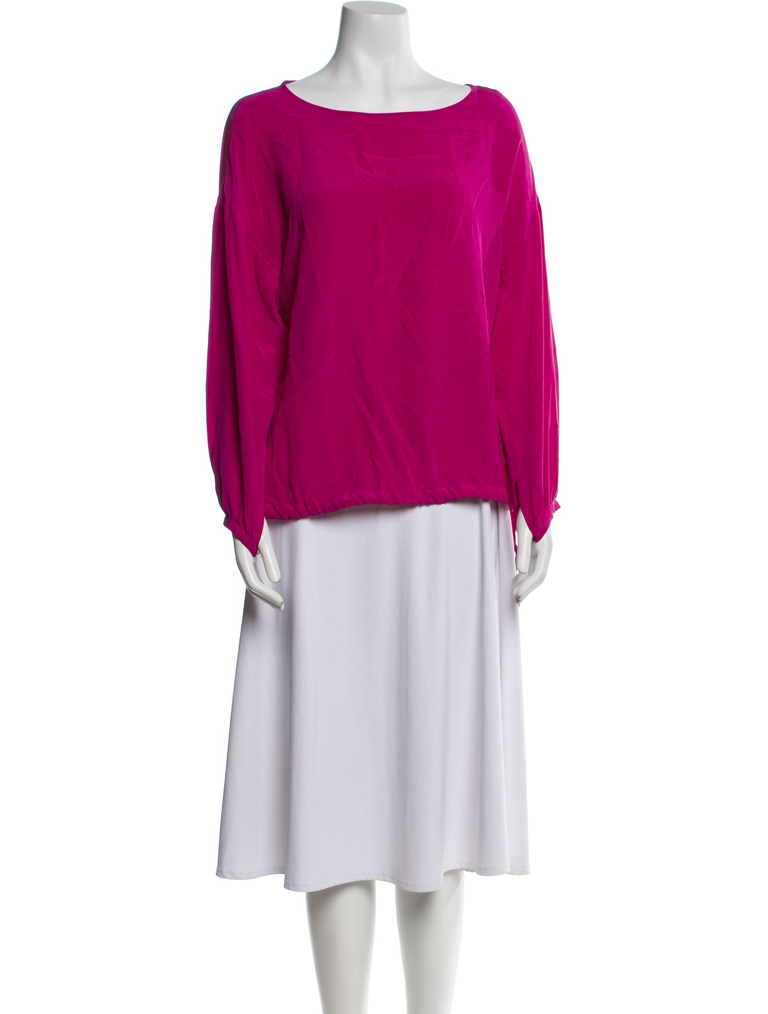 A.P.C. Silk Bateau Neckline Blouse