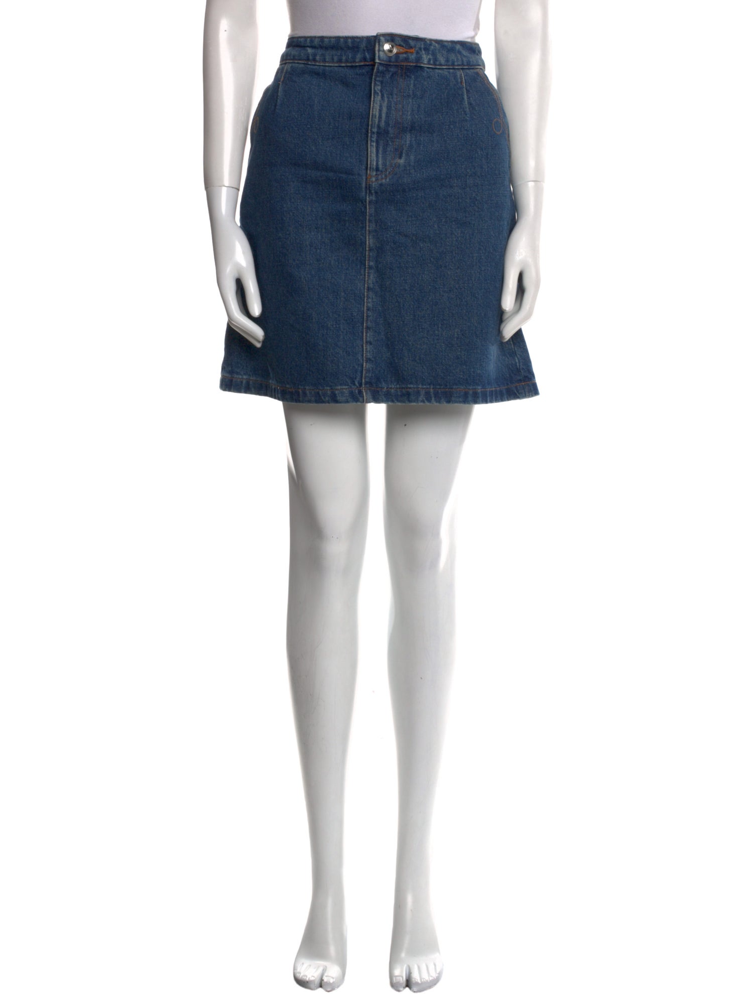 A.P.C. Embroidered Accent Mini Skirt