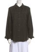 A.P.C. Wool Long Sleeve Button-Up Top