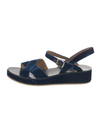 A.P.C. Velvet Slingback Sandals