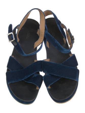 A.P.C. Velvet Slingback Sandals