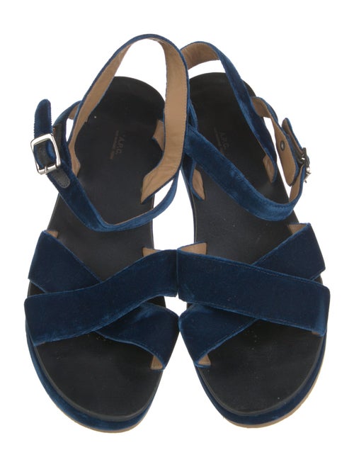 A.P.C. Velvet Slingback Sandals